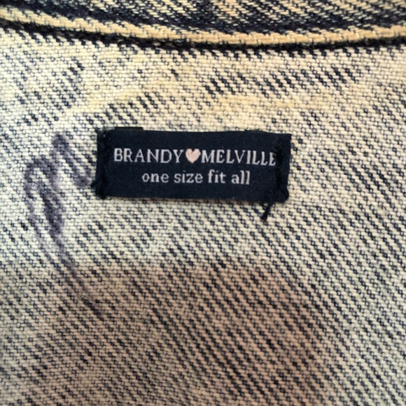 Brandy Melville Distressed Jean Vest - Picture 2 of 2